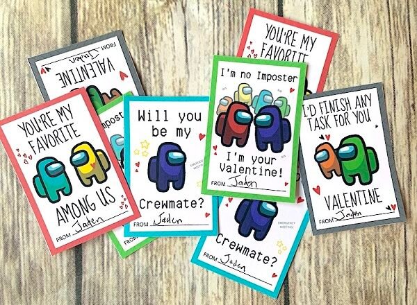 Among Us Valentines Card (Feb) Read About This Cute Gift!