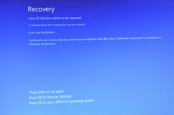 How to solve the problem reported by error code “0xc000000e”