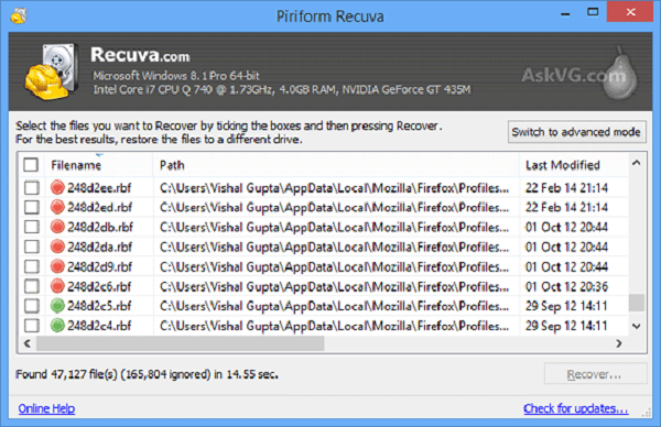 Learn about Recuva v1.53.2083 Free Version