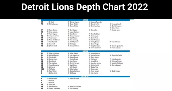 Detroit Lions Depth Chart 2022 | Get More Know Information!
